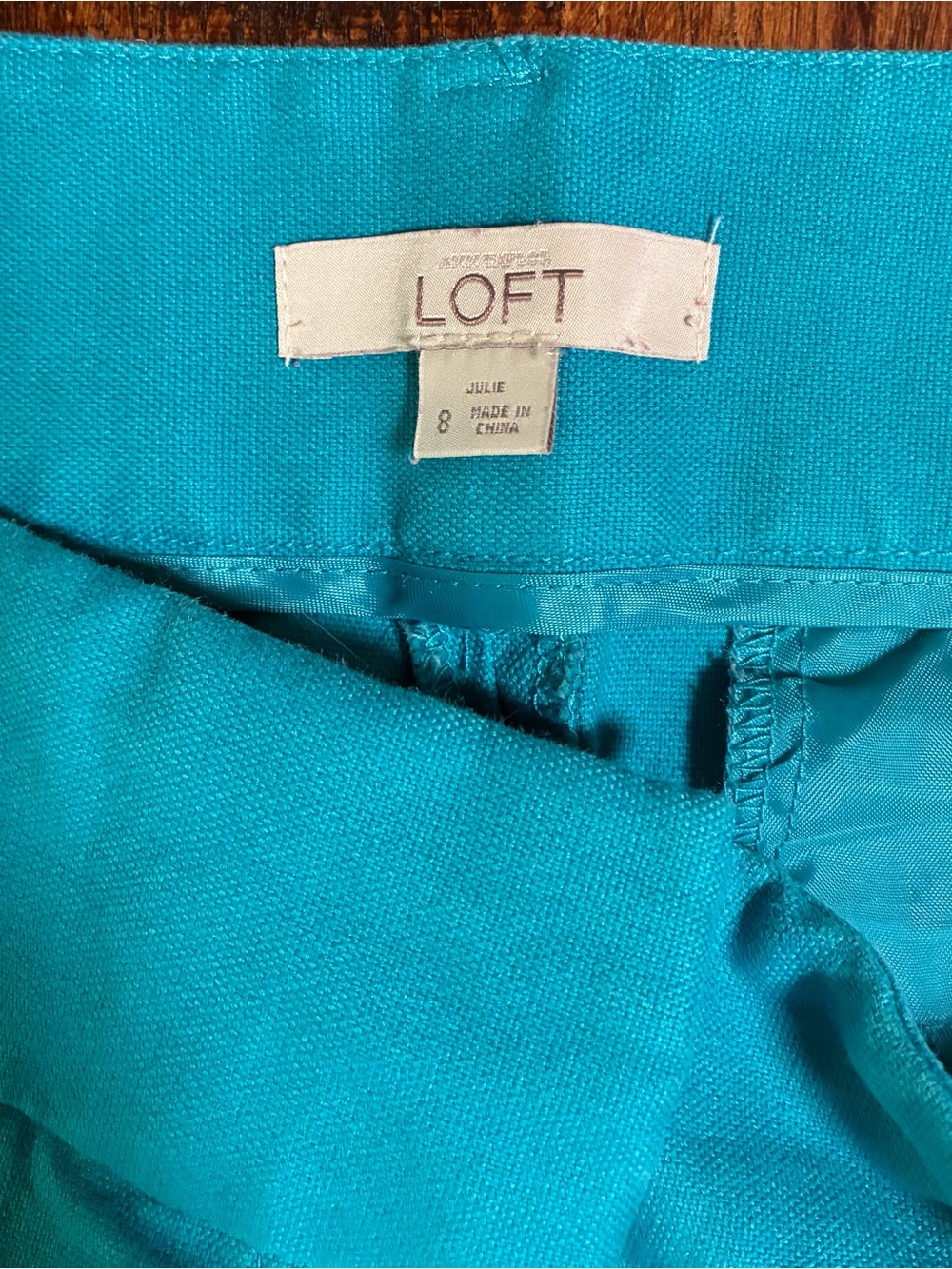 LOFT Teal Bermuda Shorts - Picture 3 of 6